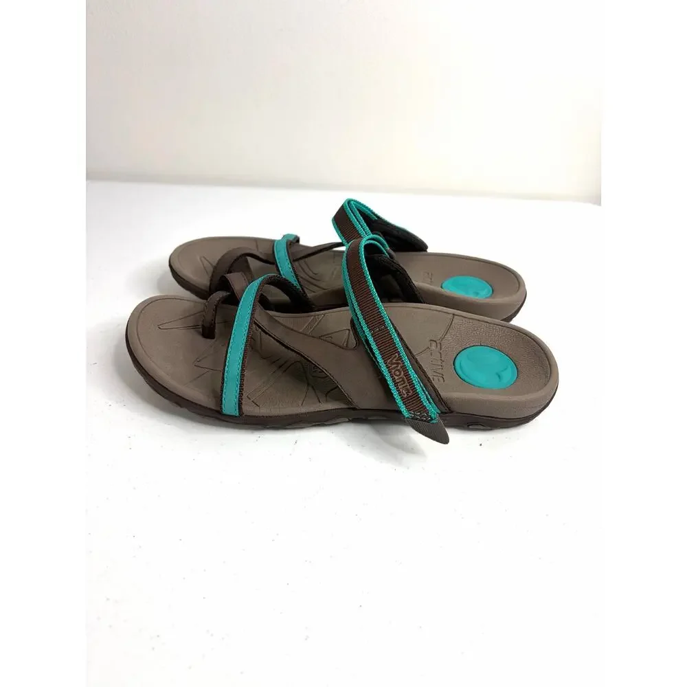 Vionic Mojave Women's Sandals EU 39 Chocolate Brown/Teal Arch Support Outdoors